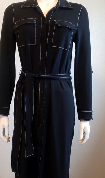 CHICO'S BLACK BUTTON-DOWN DRESS - Picture 2 of 9